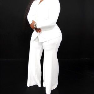 Lightly worn all white 2 piece suit